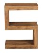 Cube Natural S Shaped Side Table