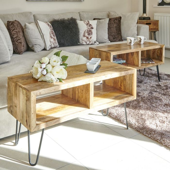 Vintage wood discount coffee table