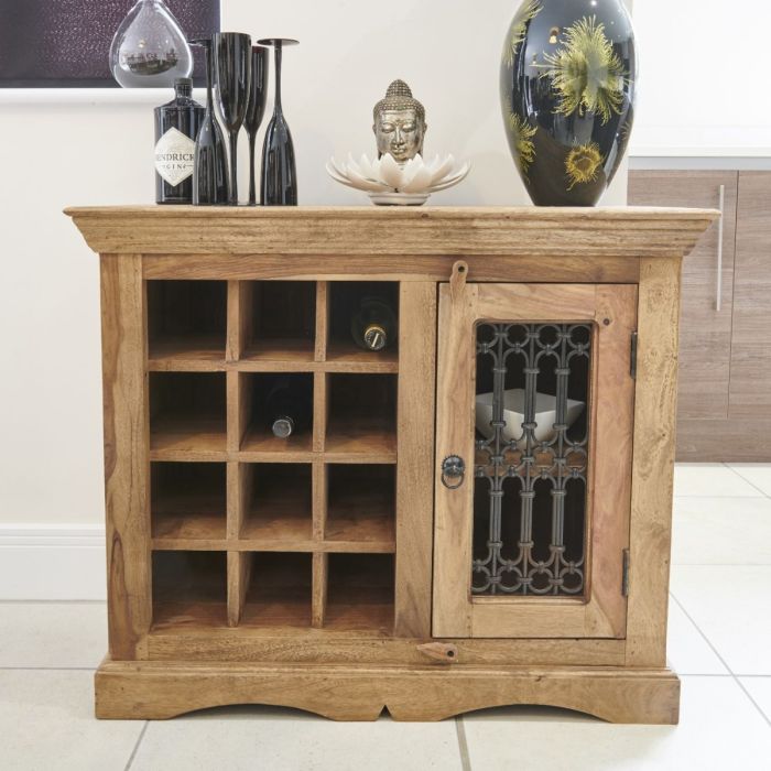Small Natural Jali Wine Rack In Stock