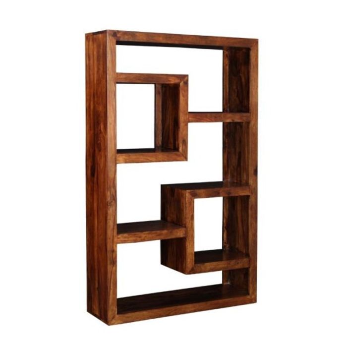 Wood cube on sale bookcase