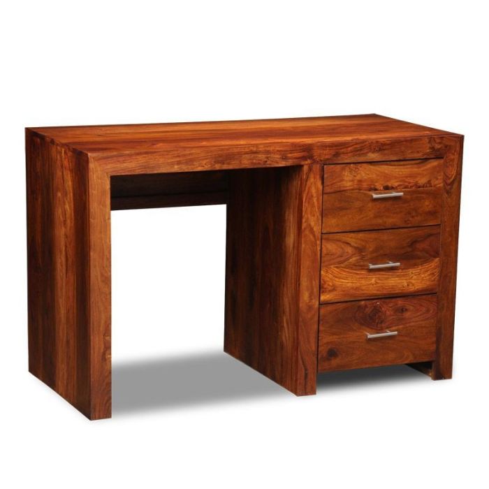Honey wood shop desk