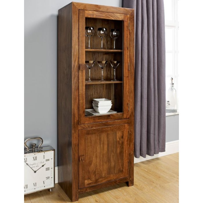 Mango wood online china cabinet