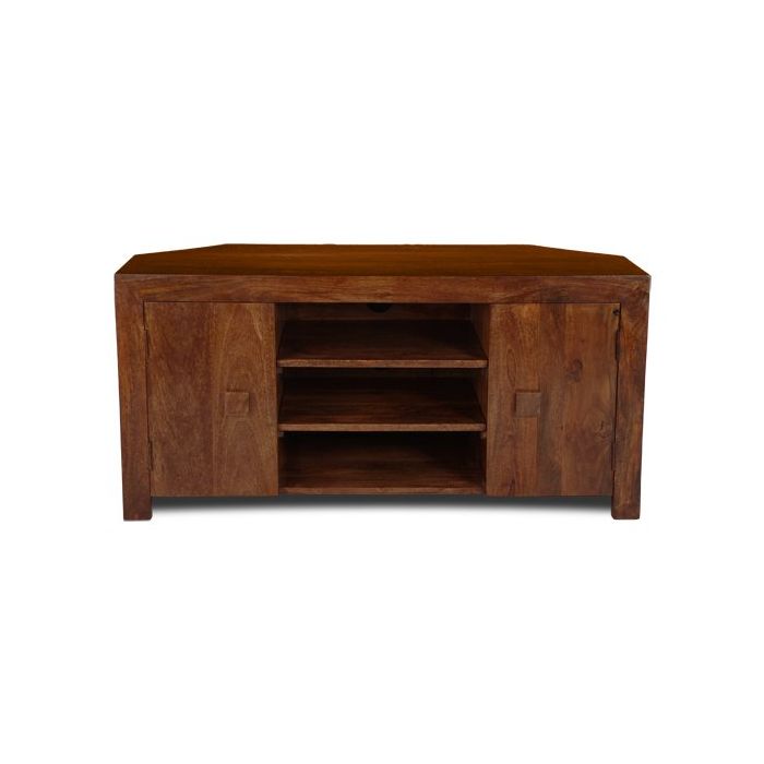 Dark mango corner tv unit discount