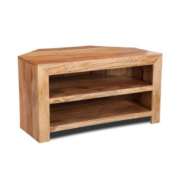 Unfinished wood corner tv on sale stand