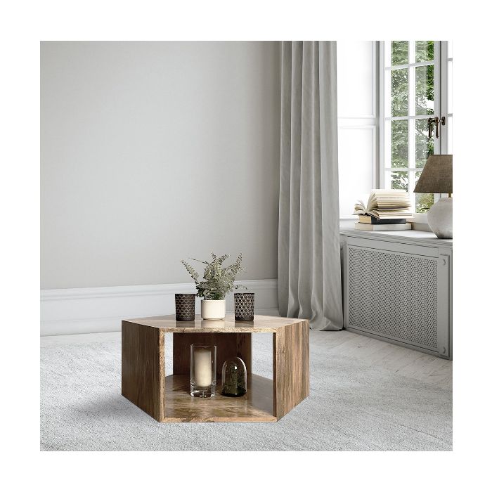 Geo Light Mango Hexagon Coffee Table