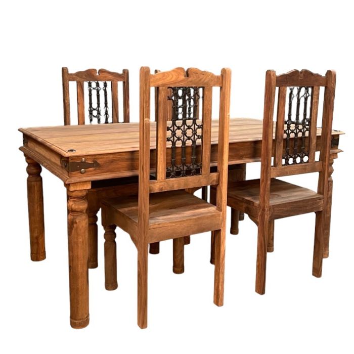 Jali sheesham table and chairs new arrivals