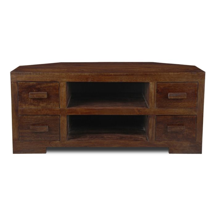 Mango wood corner tv unit discount