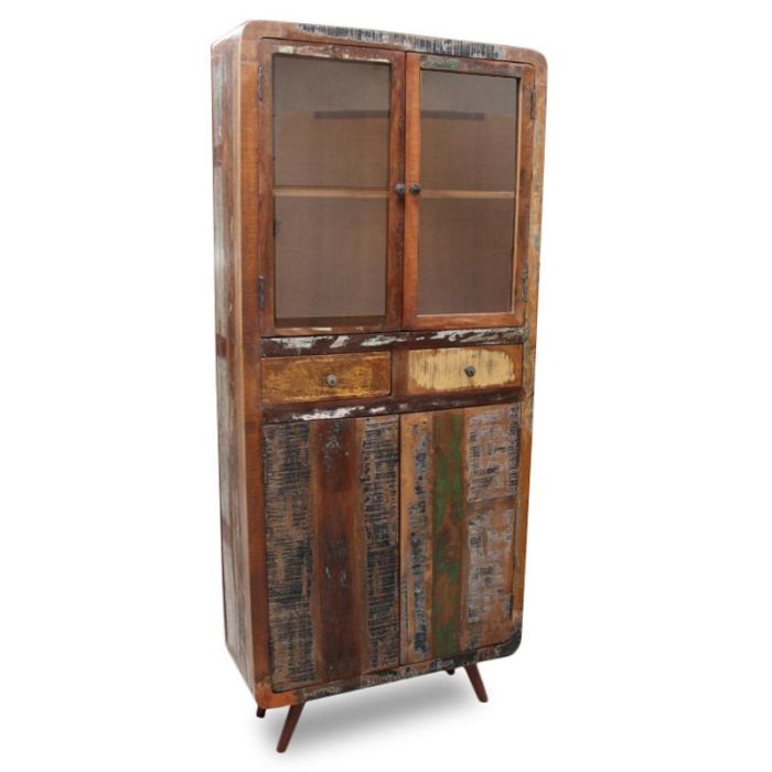 Recycled Retro Display Cabinet In Stock