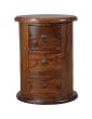 Jali Sheesham - 3 Drawer Drum - In Stock