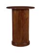 Jali Sheesham Drum Cabinet - Honey