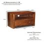 Oak Dakota 1 Drawer TV Unit