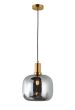 Curved Smoke Glass Single Ceiling Pendant