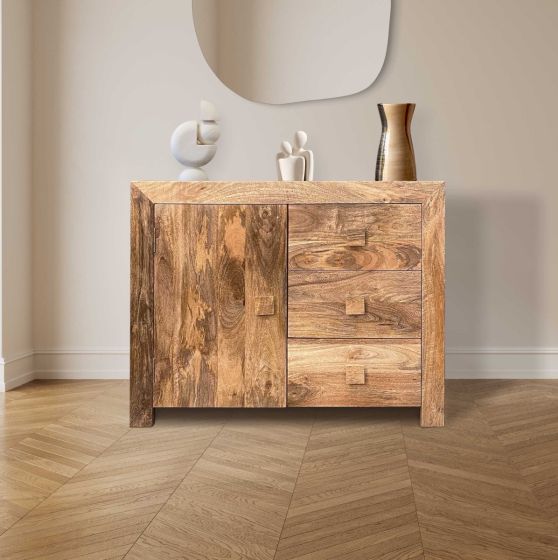Light Dakota 96cm Mango Wood Sideboard