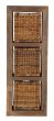 Cube Natural 3 Hole Storage Cube with Rattan Baskets