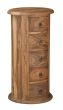 Jali Sheesham - 5 Drawer Large Drum-Natural