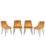 Set of 4 Henley Velvet Chairs