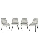 Set of 4 Henley Velvet Chairs