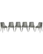 Set of 6 Henley Faux Leather Chairs