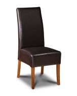 Brown Madrid Leather Dining Chair