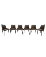 Set of 6 Henley Faux Leather Chairs