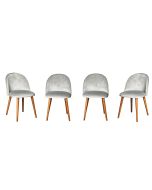 Set of 4 Zena Velvet Chairs