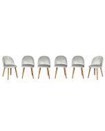 Set of 6 Zena Velvet Chairs