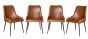 Set of 4 Henley Faux Leather Dining Chairs