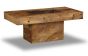 Light Mango Wood Glass Topped Coffee Table