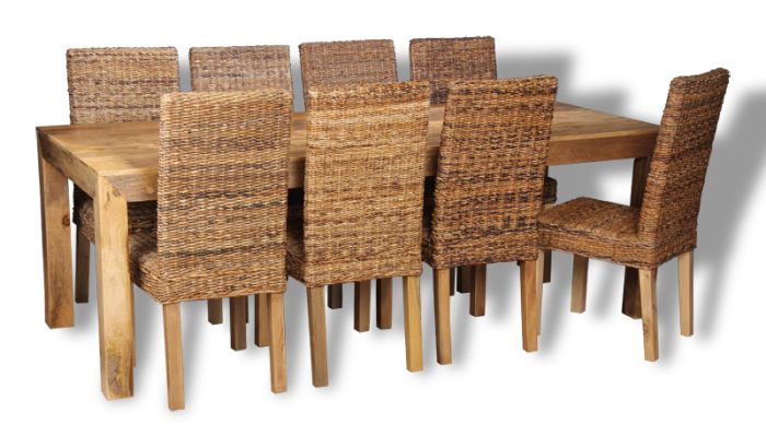 Mango 220cm Dining Table & 8 Havana Chairs
