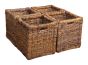 Set of 4 Coffee Table Rattan Baskets