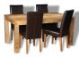Light Mango Wood 160cm Dining Table & 4 Barcelona Chairs