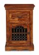 Jali Sheesham - Cabinet with Drawer - Honey- Last One Remaining
