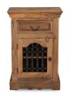 Jali Sheesham - Cabinet with Drawer - Natural