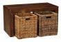 Dakota Coffee Table with Rattan Baskets