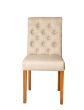 Ex Display Milan Button Fabric Dining Chair (T517) - One Available
