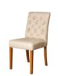 Ex Display Milan Button Fabric Dining Chair (T517) - One Available