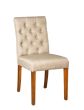 Ex Display Milan Button Fabric Dining Chair (T517) - One Available