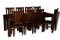 Mango Wood 220cm Dining Table & 8 Mango Wood Dining Chairs
