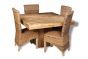 Light Mango Wood 120cm Dining Table & 4 Havana Chairs