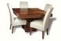 Dakota Cube Dining Table & 4 Madrid Dining Chairs : Madrid - Cream