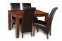 Dakota 120cm Dining Table & 4 Rollback Chairs : Rollback - Brown