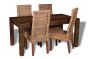 Mango Wood 160cm Dining Table & 4 Havana Chairs