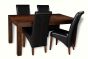Mango Wood 160cm Dining Table & 4 Rollback Chairs