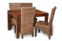 Dakota 120cm Dining Table & 4 Havana Chairs : Rattan - Rollback