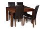 Dakota Dining Table & 4 Barcelona Chairs : Barcelona - Brown