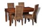 Jali Dining Table & 4 Rattan Chairs