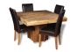 Mango Wood 120cm Cube Dining Table & 4 Barcelona Chairs
