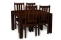 Small Mango Wood 120cm Dining Table & 4 Wood Dining Chairs