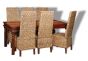 Large Jali Dining Table & 6 Rattan Dining Chairs
