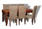 Large Jali Dining Table & 6 Rattan Dining Chairs